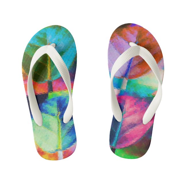 Leaf Colours Kid's Jandals (Footbed)
