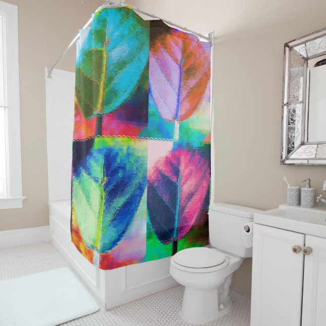 Leaf Colours Shower Curtain (In Situ)