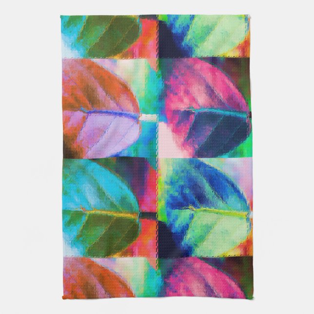 Leaf Colours Tea Towel (Vertical)