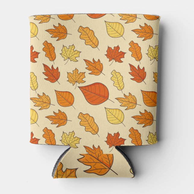 Leaf Concept: Autumn Symbol Pattern Can Cooler (Front)