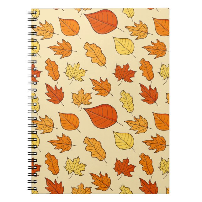 Leaf Concept: Autumn Symbol Pattern Notebook (Front)
