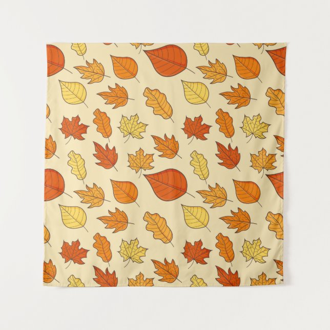 Leaf Concept: Autumn Symbol Pattern Tapestry (Front)