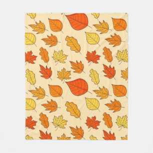 Leaf Concept Pattern. Leaf Fall and Autumn Symbol, Fleece Blanket