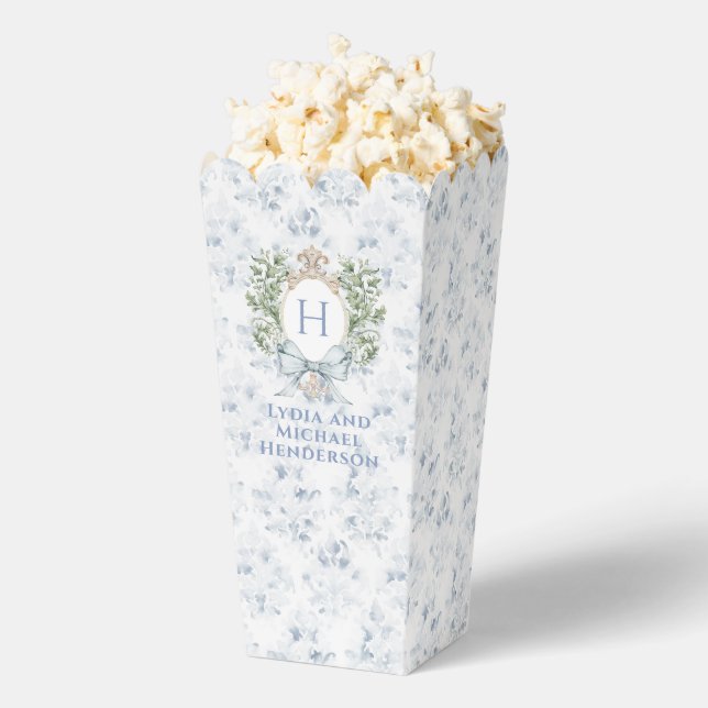 Leaf Crest w/ Bow | Wedding Favour Box (Popped)