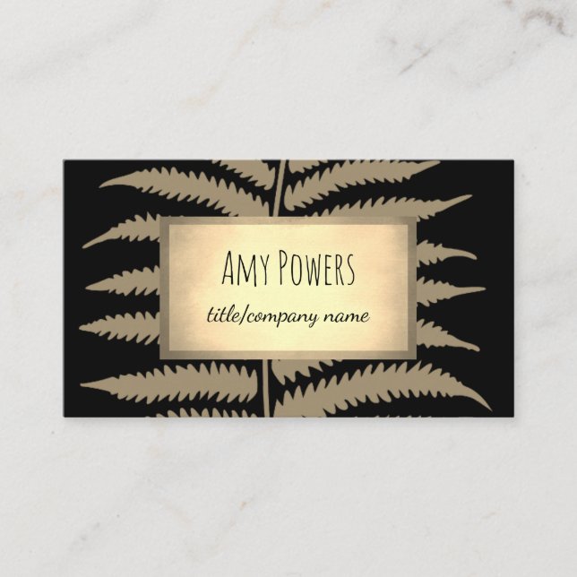 leaf design custom business card double sided (Front)