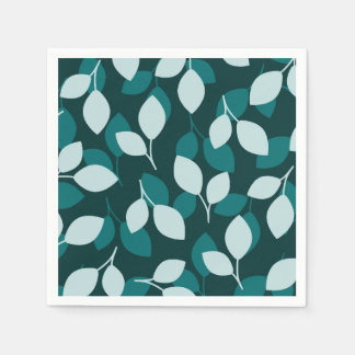 Leaf design print paper napkin