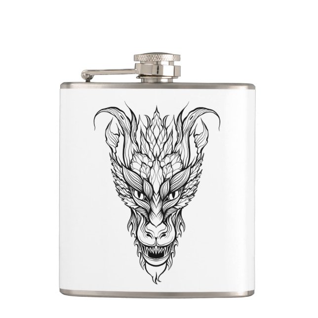 Leaf Dragon Hip Flask (Front)