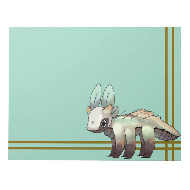Leaf Dragon pixel art Notepad (Front)
