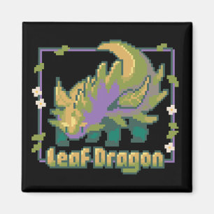 Leaf Dragon, Pixels art Magnet