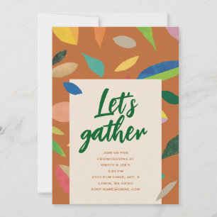 Leaf Drop Pumpkin Party Invitation