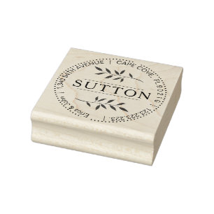 LEAF ELEMENT Round Return Address Stamp