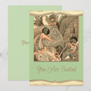 Leaf Faeries Mending Leaves Invitation