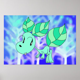 Leaf fairy in the forest. poster