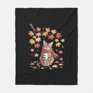 Leaf Fall Tree Hello Autumn Thanksgiving It’s Fall Fleece Blanket