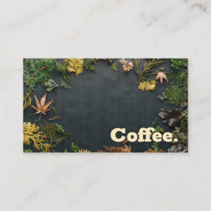 Leaf Foliage Simple Minimal Coffee Style R Loyalty Card
