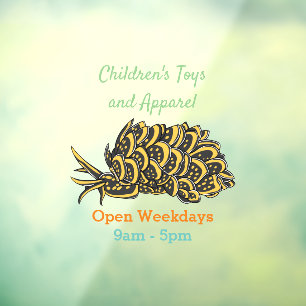 Leaf gilled sea slug cartoon illustration 
