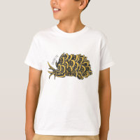 Leaf gilled sea slug cartoon illustration