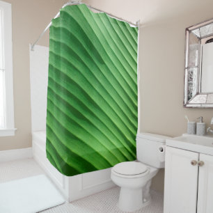 Leaf Green Diagonal Shower Curtain