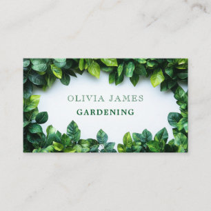 Leaf Greenery Gardening Houseplant Horticulture Business Card