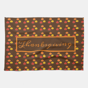 Leaf/halloween/Autumn Thankful Kitchen Towel