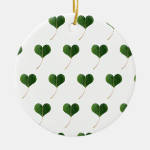 Leaf heart ceramic tree decoration