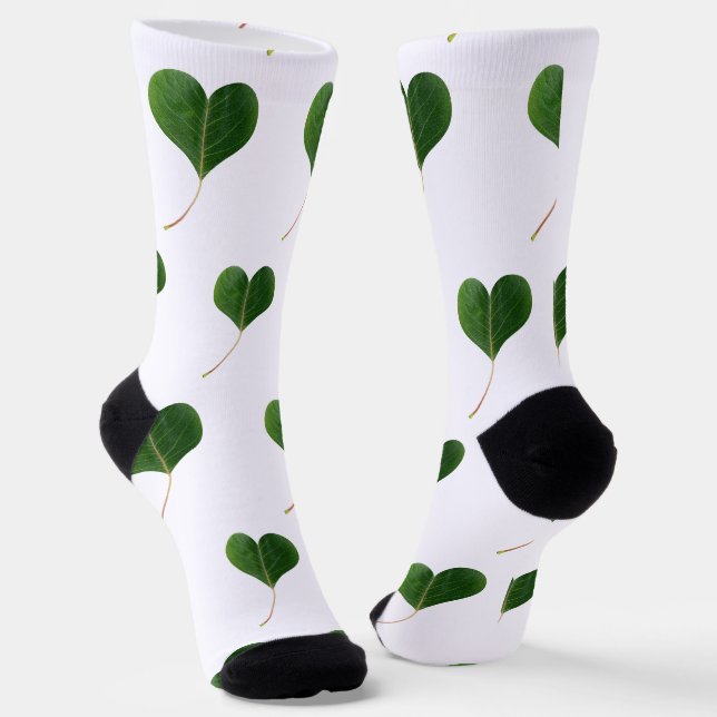 Leaf heart socks (Angled)