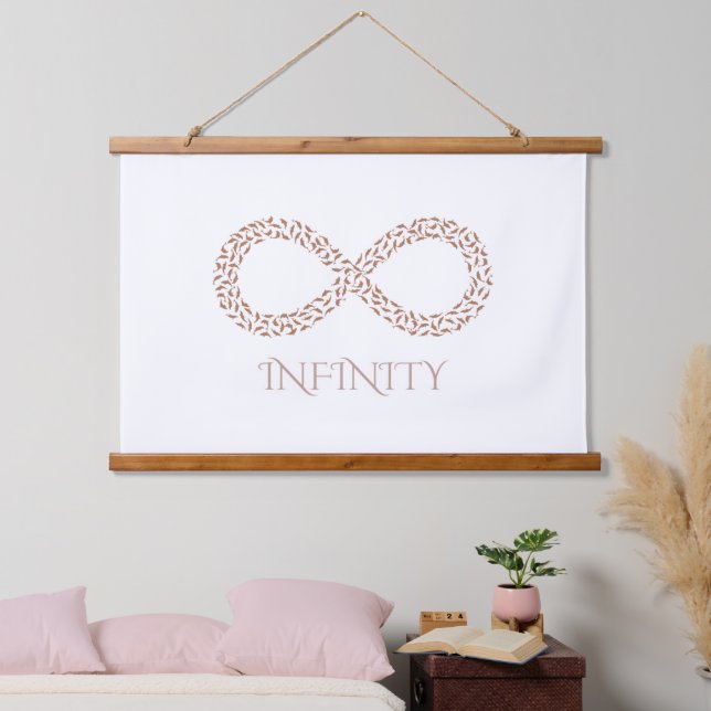 Leaf Infinity Symbol Wall Hanging Tapestry (Bedroom)