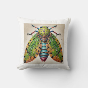 Leaf Insect Camouflage 010924IREF211 - Watercolor Cushion
