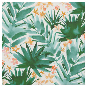 LEAF IT BE Watercolor Tropical Palms Fabric