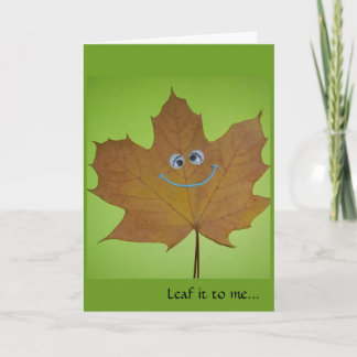 Leaf it to me, belated b-day card