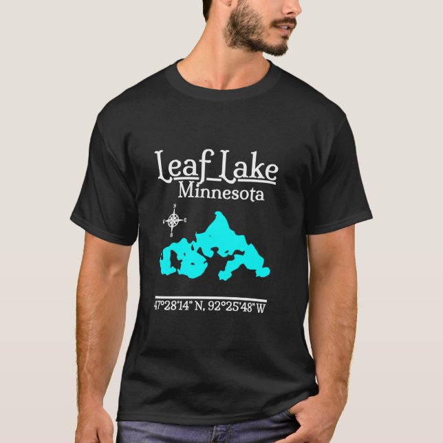 Leaf Lake Minnesota Long Sleeve T Shirt (Front)