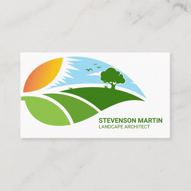 Leaf Landscape Graphics | Gardener Business Card (Front)
