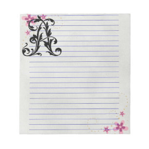 Leaf Letter A Notepad