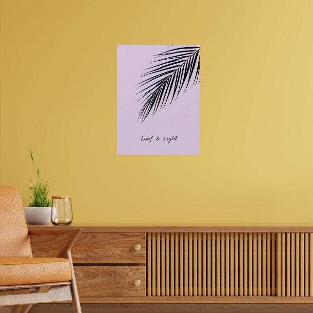 Leaf & Light – Minimalist Palm Leaf Poster (Living Room 2)