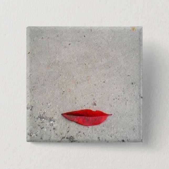 "Leaf Lips" Photo Button (Front)