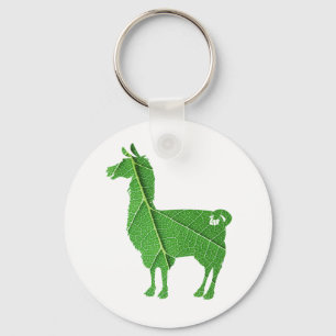 Leaf Llama Keychain