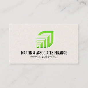 Leaf Logo   Finance  Business Card