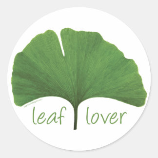 Leaf Lover Tree Hugger Classic Round Sticker