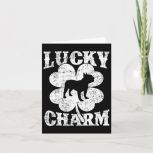 Leaf Lucky Charm French Bulldog St Patrick's Day  Card