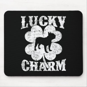 Leaf Lucky Charm French Bulldog St Patrick's Day Mouse Pad