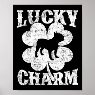 Leaf Lucky Charm French Bulldog St Patrick's Day  Poster