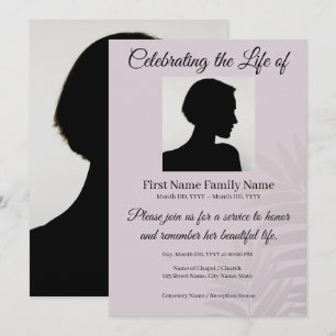 Leaf memorial invitation