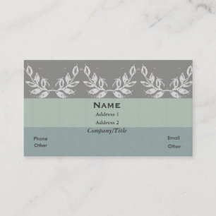 Leaf Motif Soft Shades Custom Personalised Business Card
