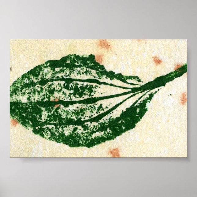 Leaf Nature Print Mini-Poster (Front)