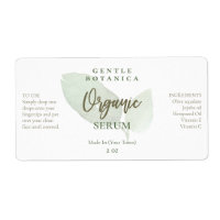 Leaf Organic Face Serum Labels