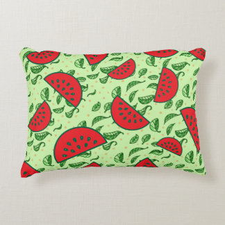 Leaf pattern and Watermelons Decorative Cushion