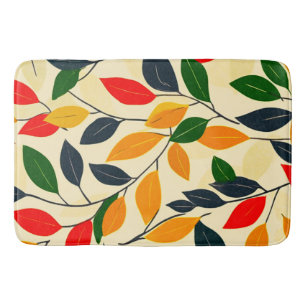 Leaf Pattern Bath Mat