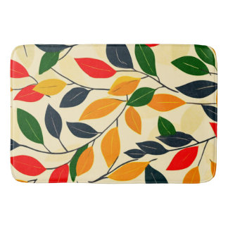 Leaf Pattern Bath Mat