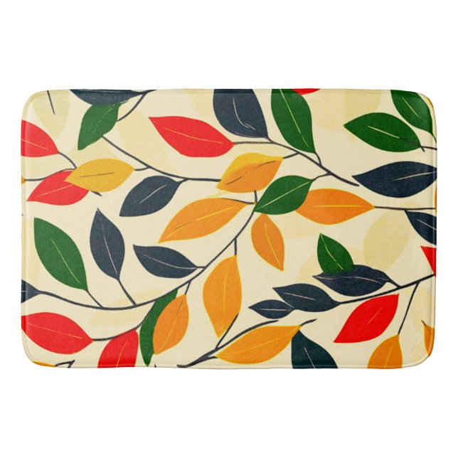 Leaf Pattern Bath Mat (Front)