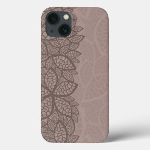 Leaf pattern border and background iPhone 13 case